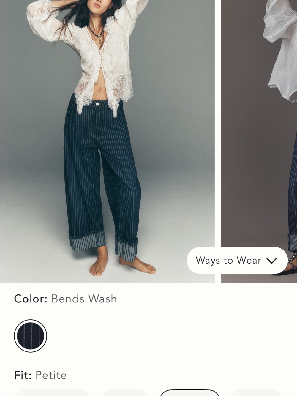 NWT PILCRO ANTHROPOLOGIE RAILROAD KAYDEN CARPENTER JEANS. SIZE 28 PETITE. - Picture 7 of 10